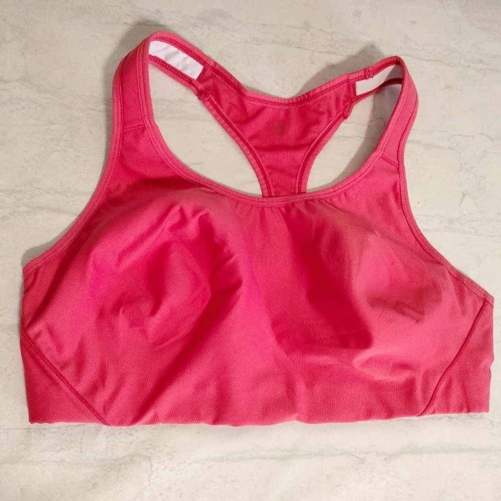 Women's Avia Sz XL 16-18 Coral Pink Lined Sports Bra Athletic Casual Comfy